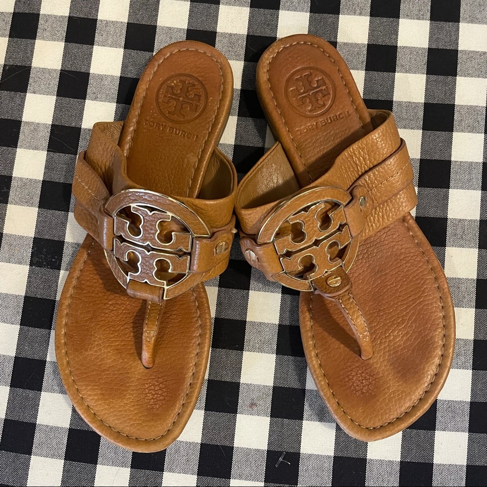 Tory Burch Leather Logo Sandals